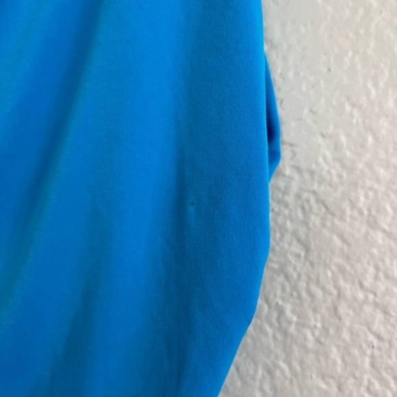 Total Appeal Blue Ruched One-Shoulder Bodycon Midi Dress - Picture 5 of 7